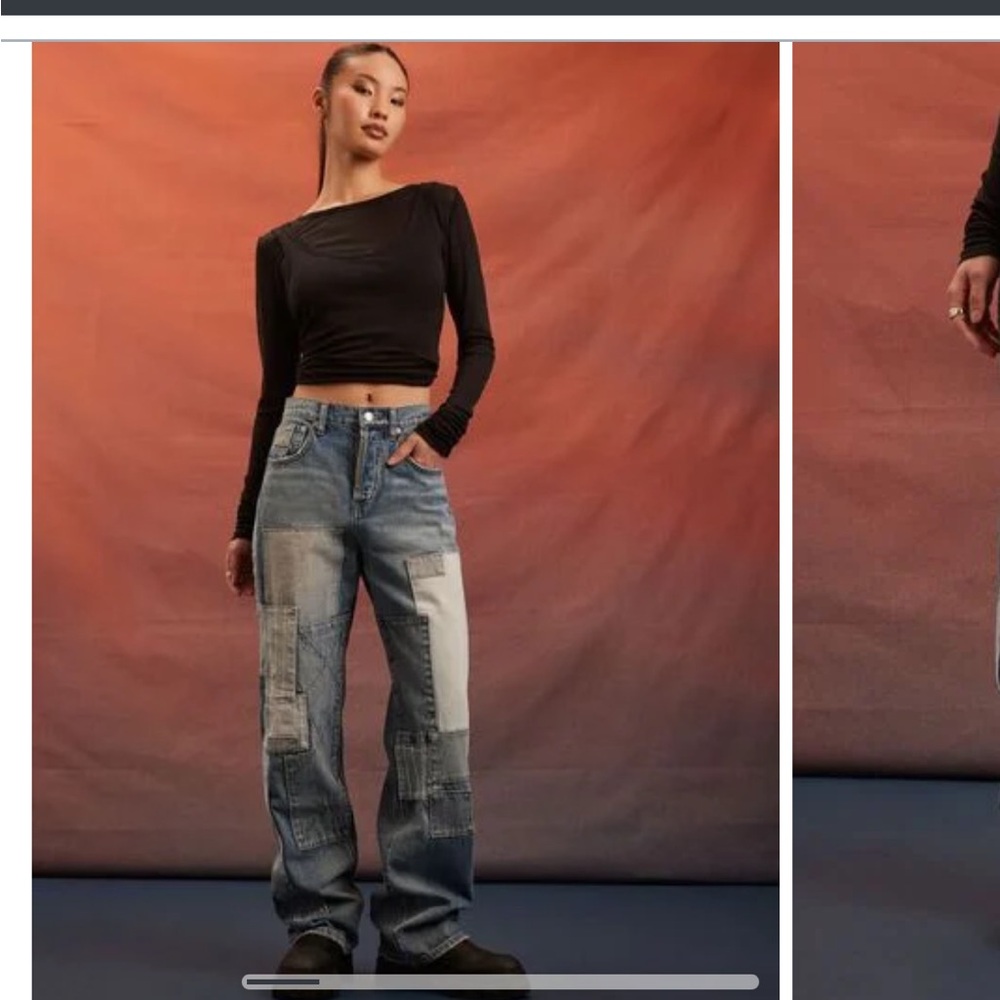 Rebel moon patchwork denim jeans forever 21